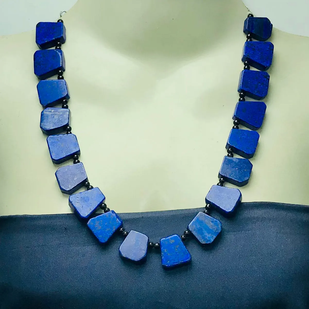 Natural Blue Lapis Lazuli Gemstone Necklace