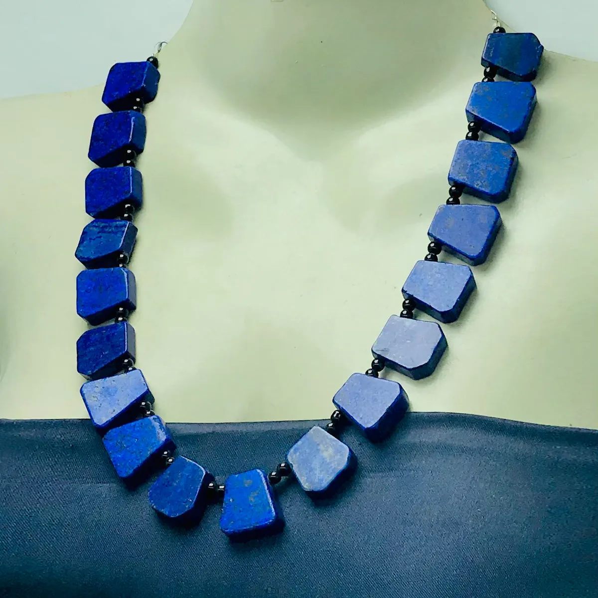 Natural Blue Lapis Lazuli Gemstone Necklace