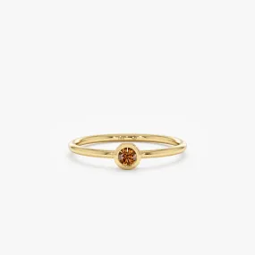 Natural Citrine Bezel Ring, Vienna