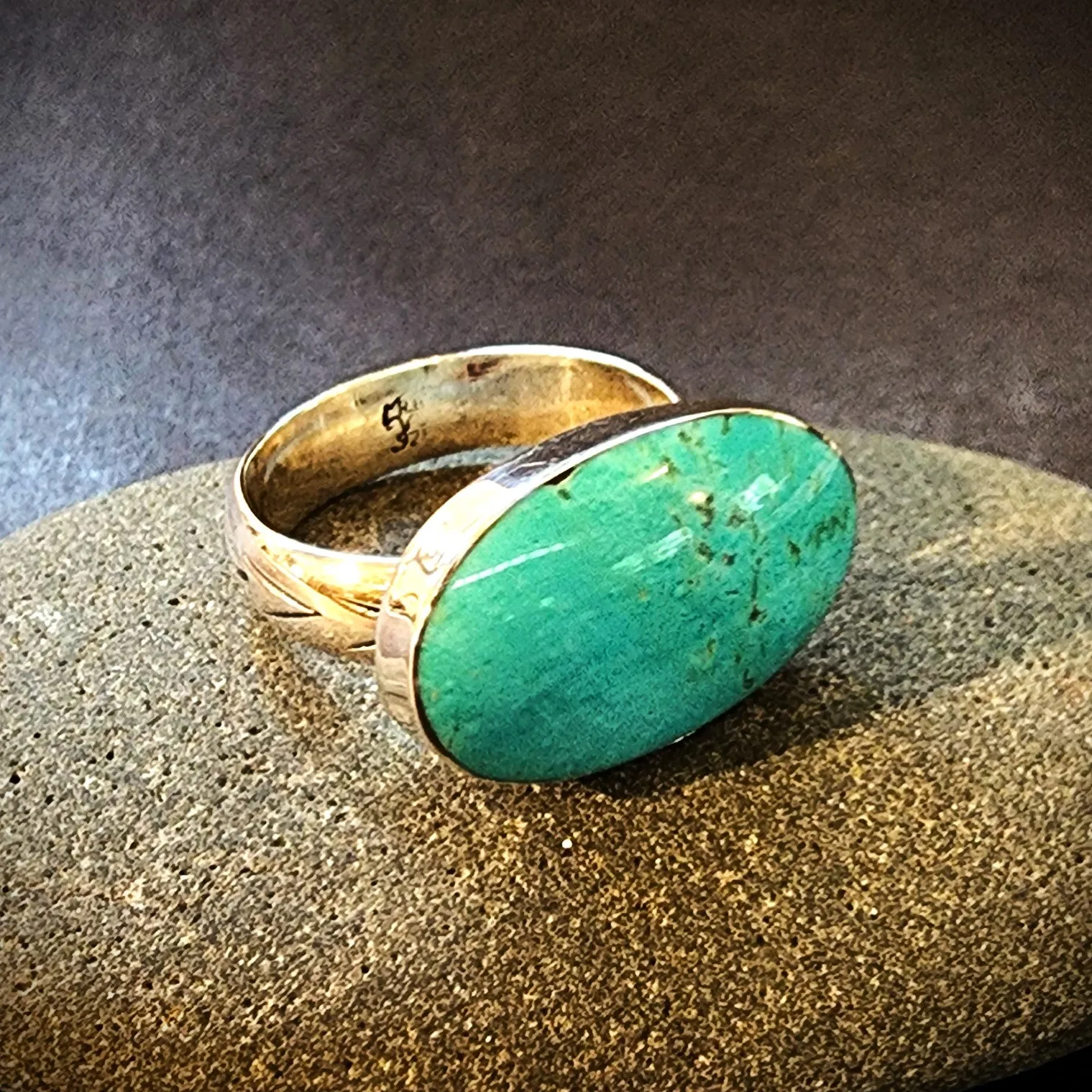 Navajo Turquoise Ring - Size 12