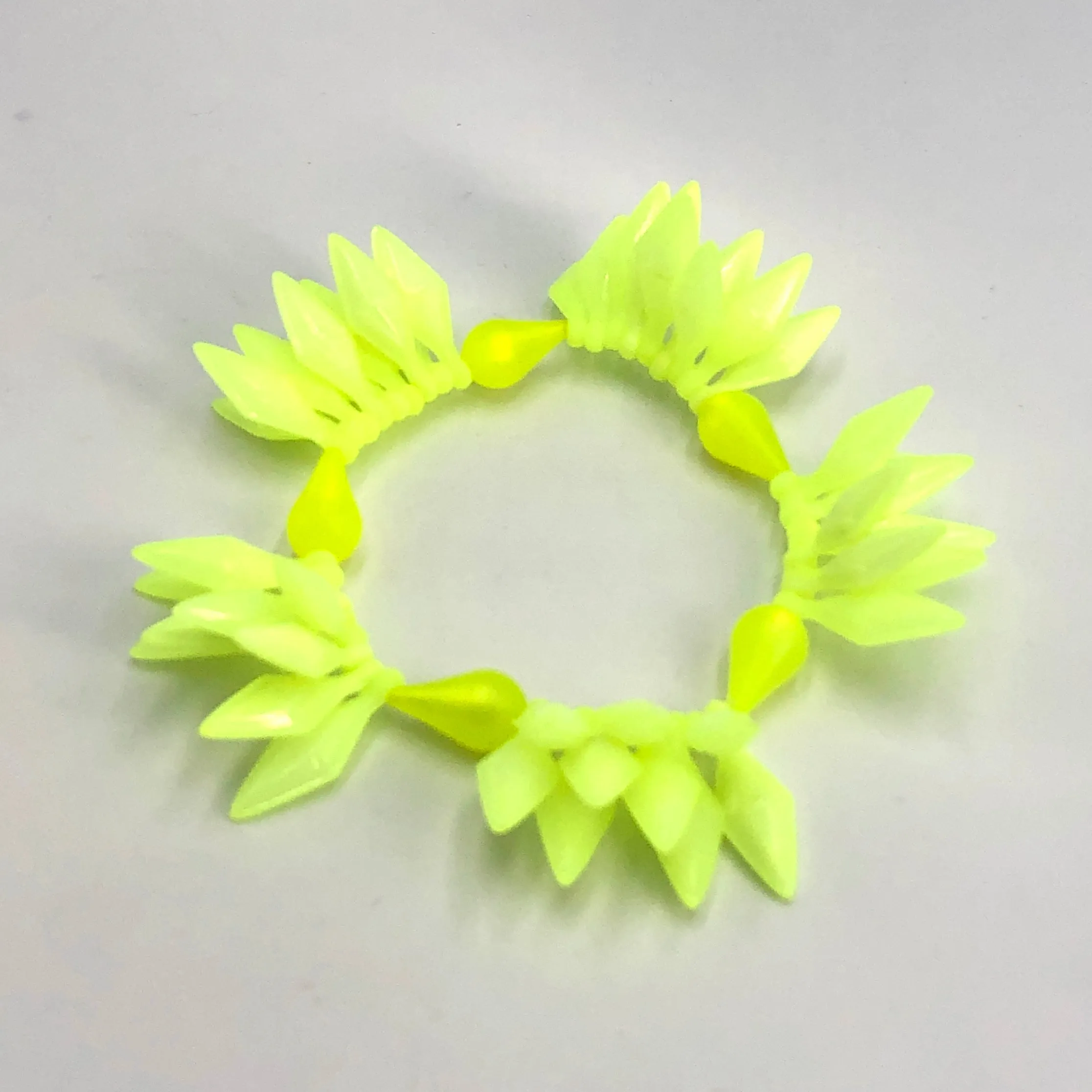 Neon Yellow Spiked Cha Cha Stretch Bracelet