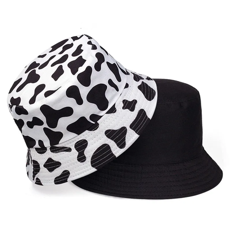 New double-sided fisherman hat fashion summer ladies sun hat tide letter printing wild basin hat hip hop bucket hat General