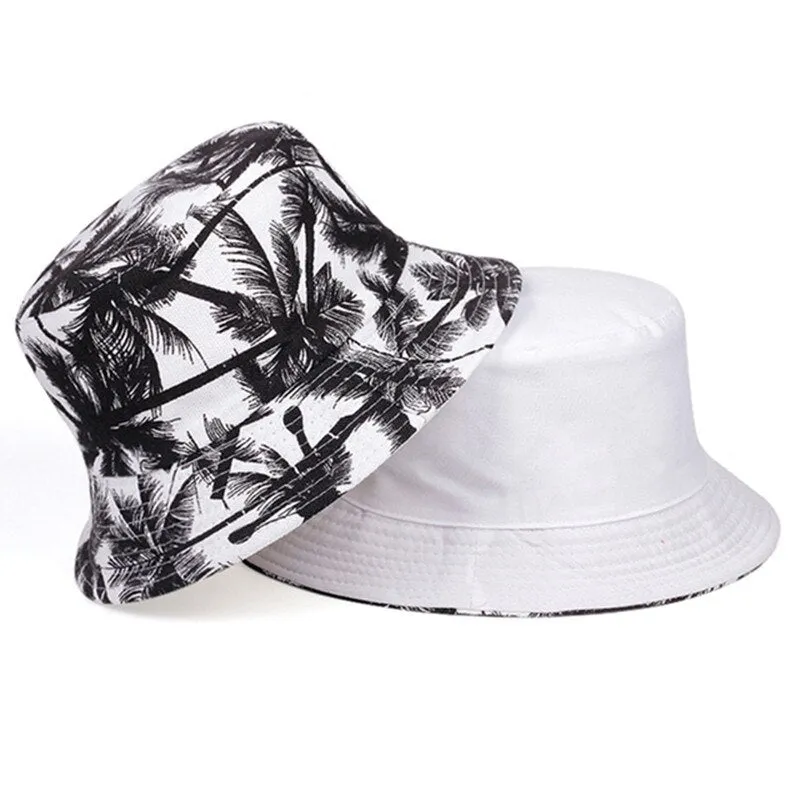 New double-sided fisherman hat fashion summer ladies sun hat tide letter printing wild basin hat hip hop bucket hat General