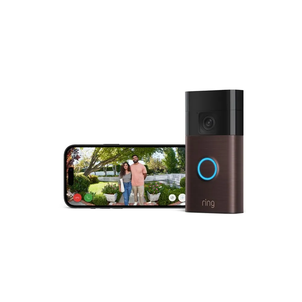 New Ring Battery Video Doorbell (2024 Release) DIY Wireless Camera with Built-In Battery