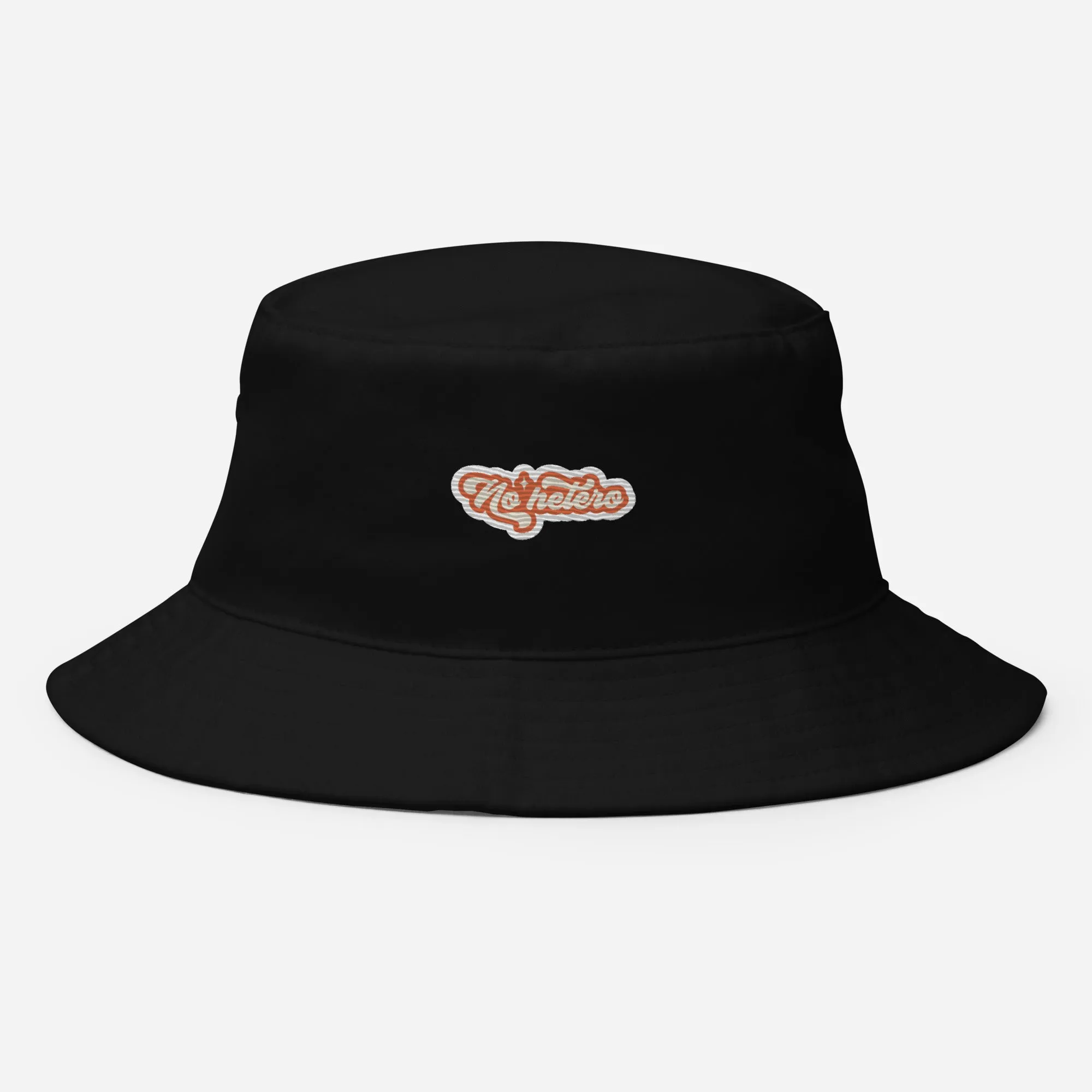 No hetero Premium Embriodered Bucket Hat