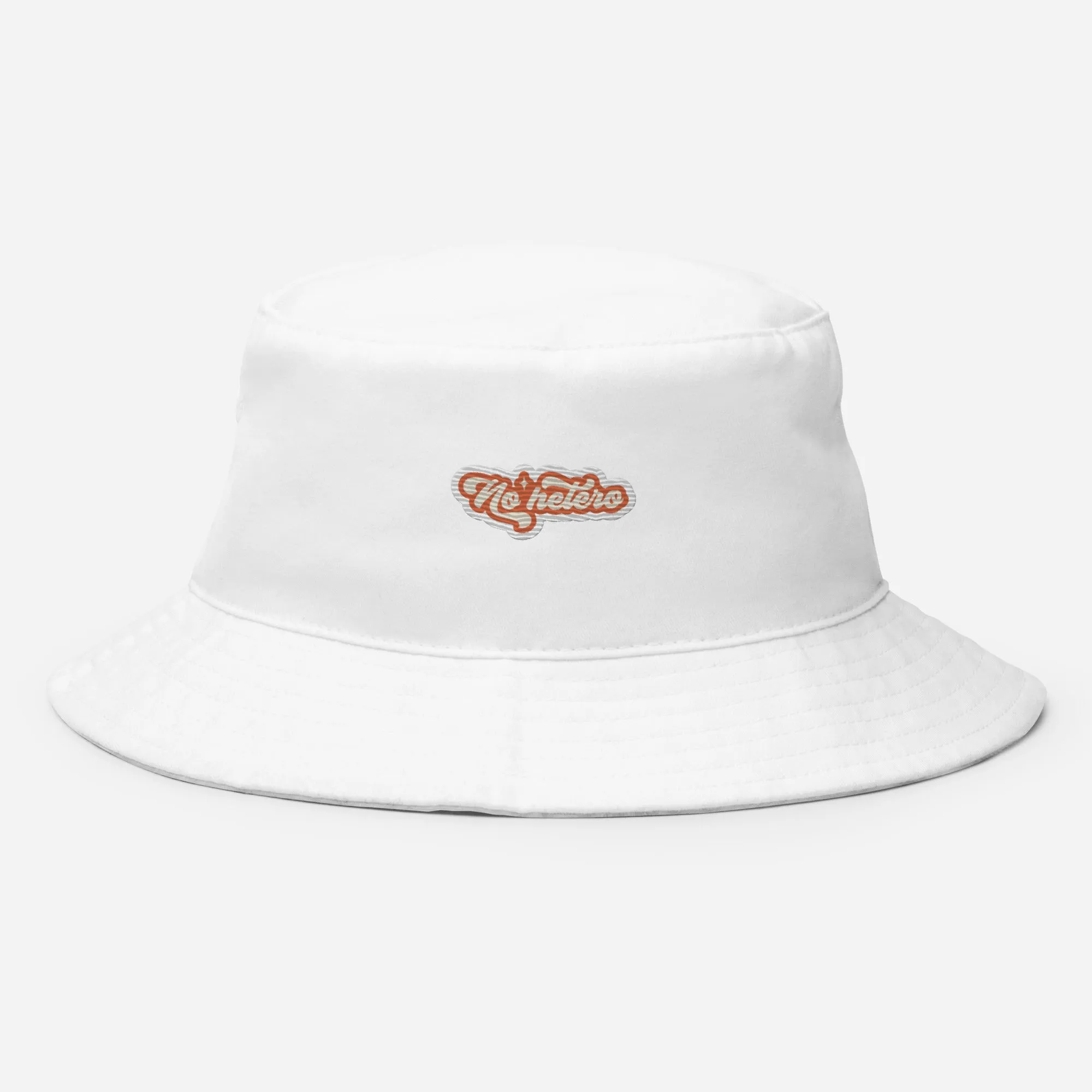 No hetero Premium Embriodered Bucket Hat