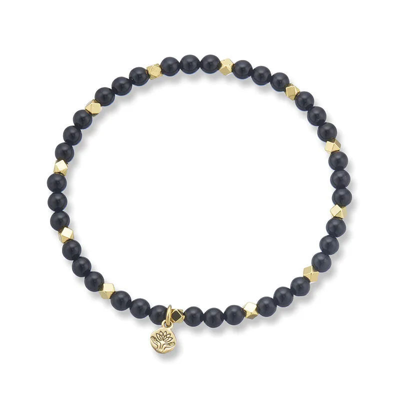 ONYX AURA OF GOLD GEM BRACELET