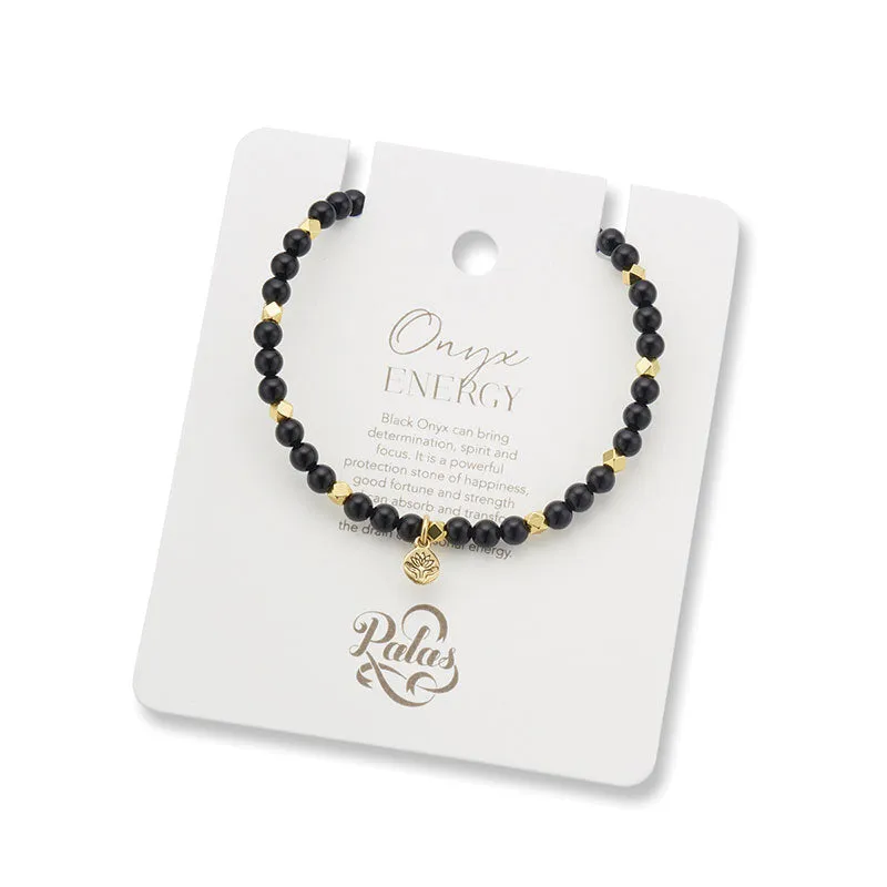 ONYX AURA OF GOLD GEM BRACELET