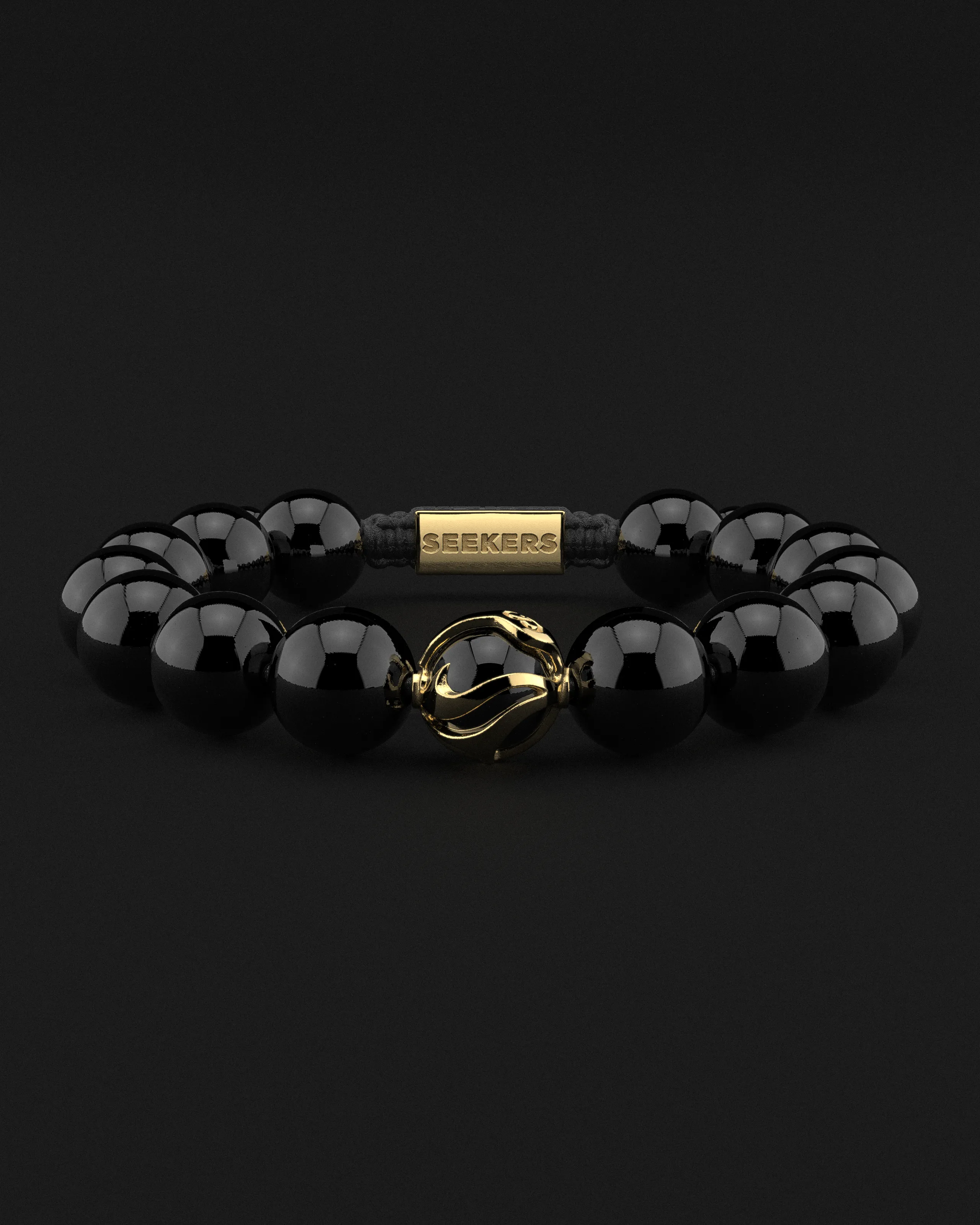 ONYX BRACELET 12MM | WAVES by Seekers Men's Jewelry