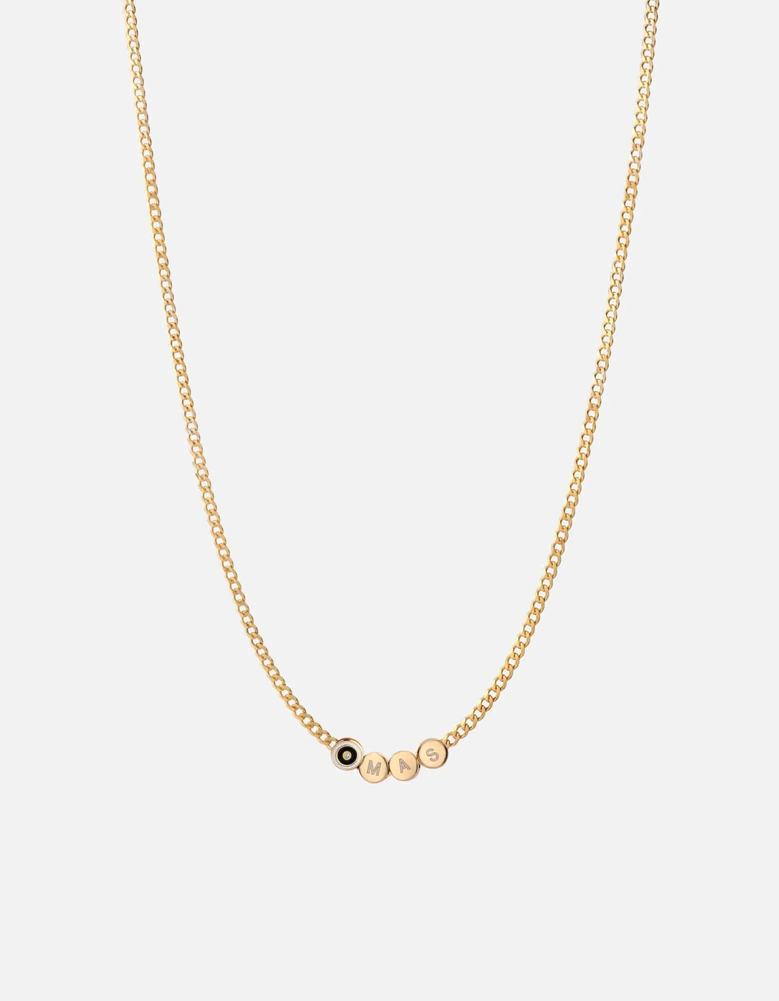 Opus Sapphire Type Chain Necklace, Gold Vermeil/Black