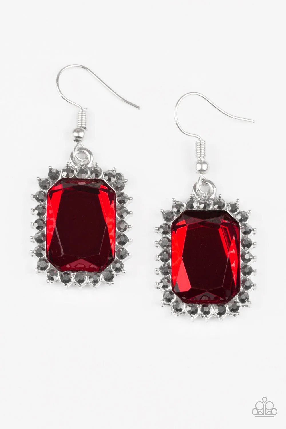 Paparazzi Downtown Dapper Earrings Red