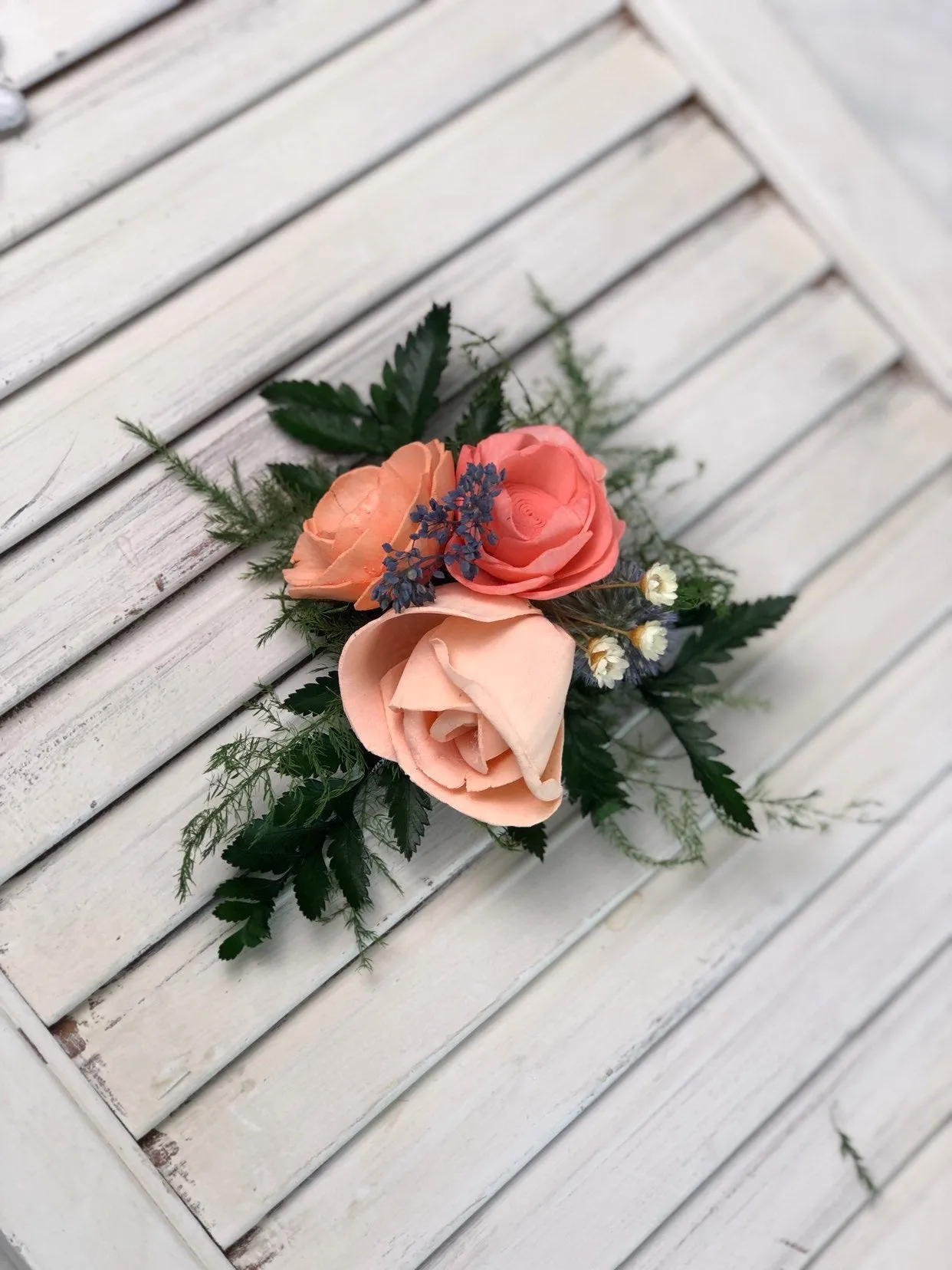 Peaches and Dream Corsage