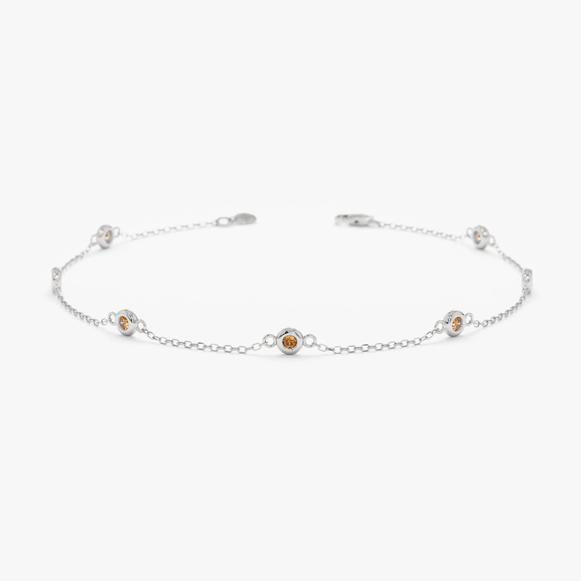 Petite Citrine Station Bracelet, Tabitha