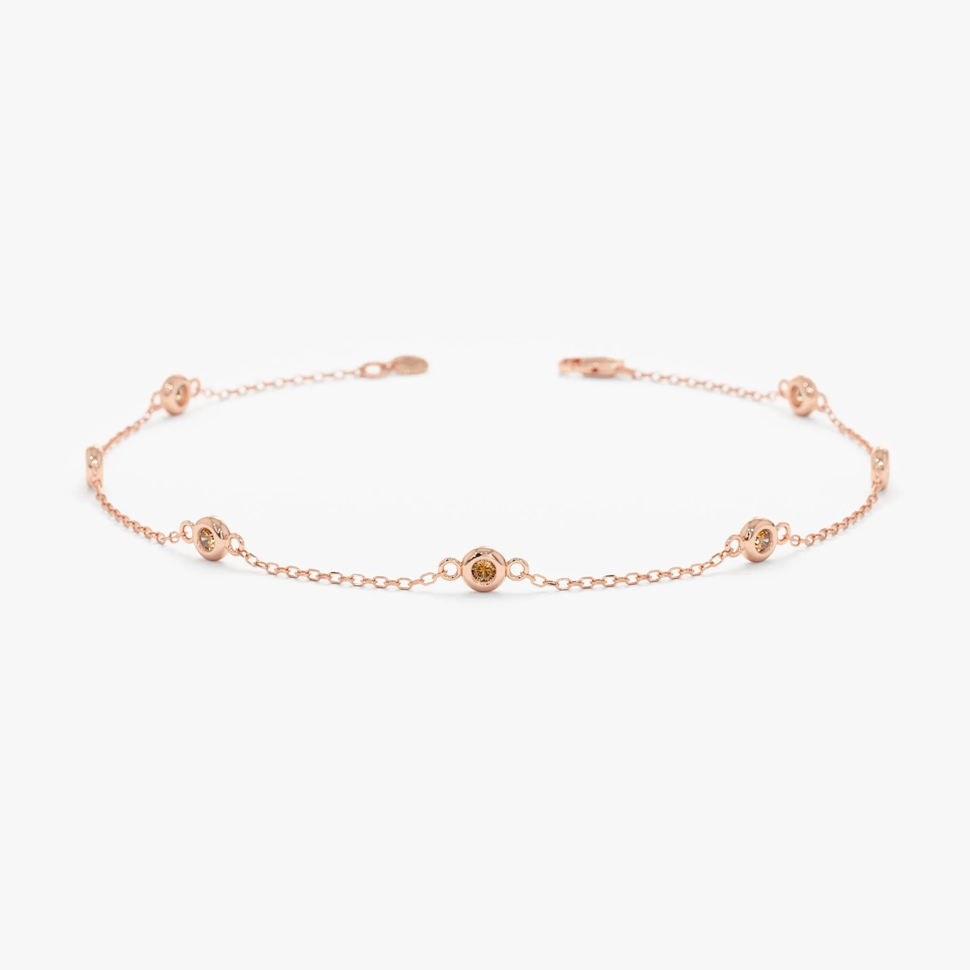 Petite Citrine Station Bracelet, Tabitha