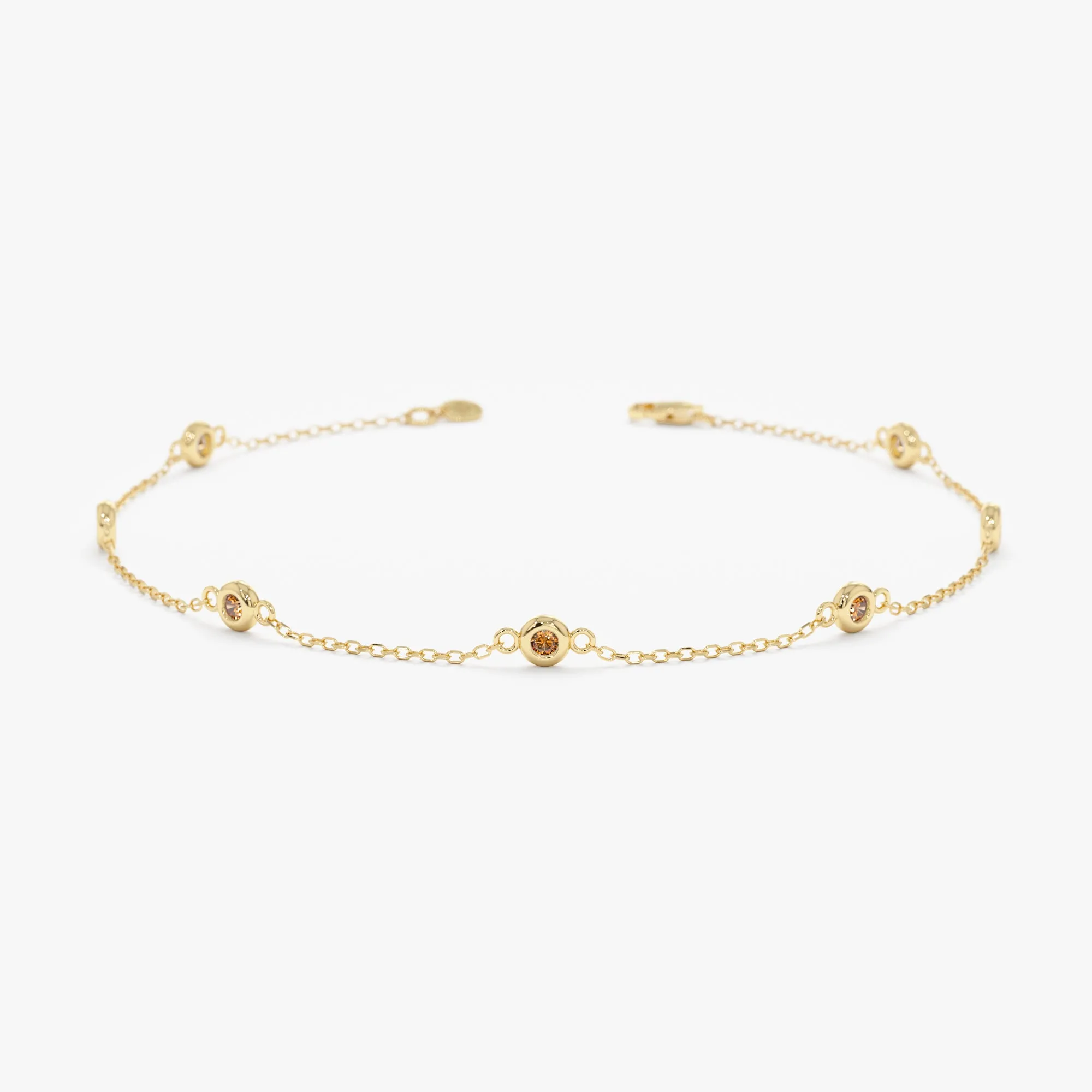 Petite Citrine Station Bracelet, Tabitha