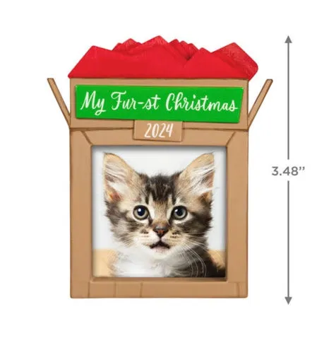 Pet's Fur-st Christmas 2024 Photo Frame Ornament