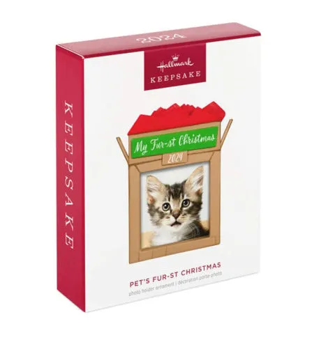 Pet's Fur-st Christmas 2024 Photo Frame Ornament