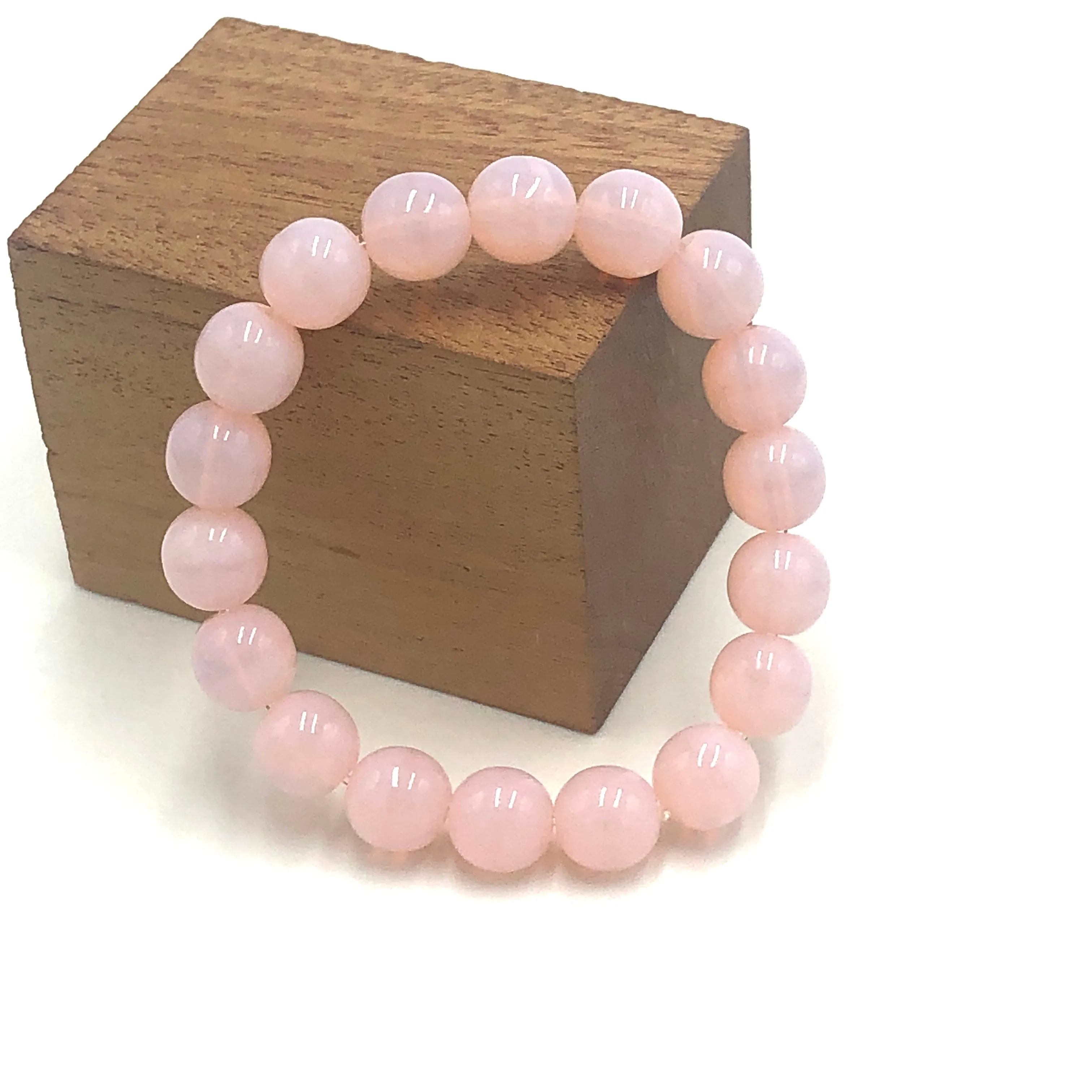 Pink Opal - Leetie Archival Vintage Glass Stretch Bracelet