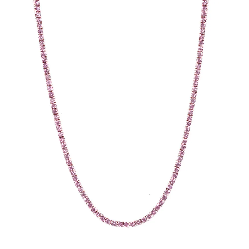 Pink Sapphire Riviére Necklace