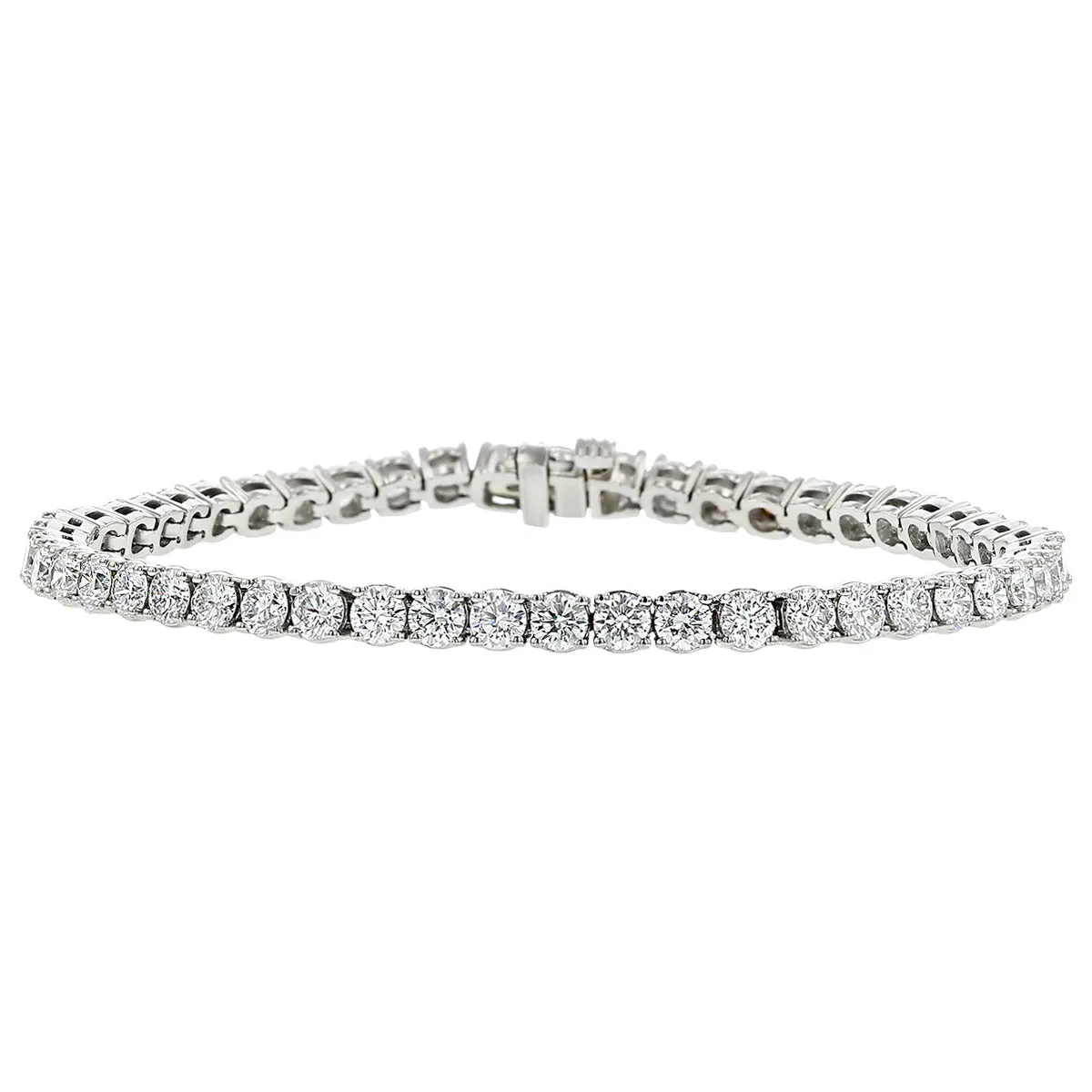 Platinum Fire and Ice Diamond Tennis Bracelet