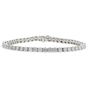 Platinum Fire and Ice Diamond Tennis Bracelet