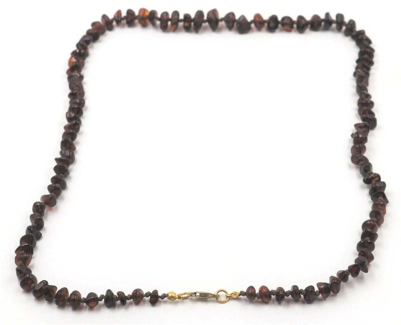 Polished Amber Hand Knotted Bead Necklace