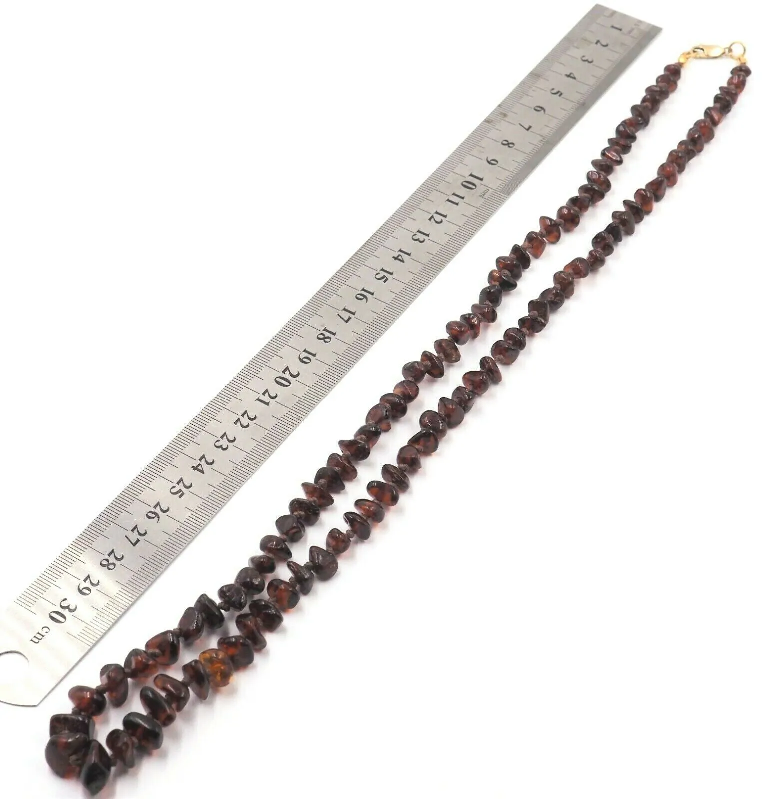 Polished Amber Hand Knotted Bead Necklace