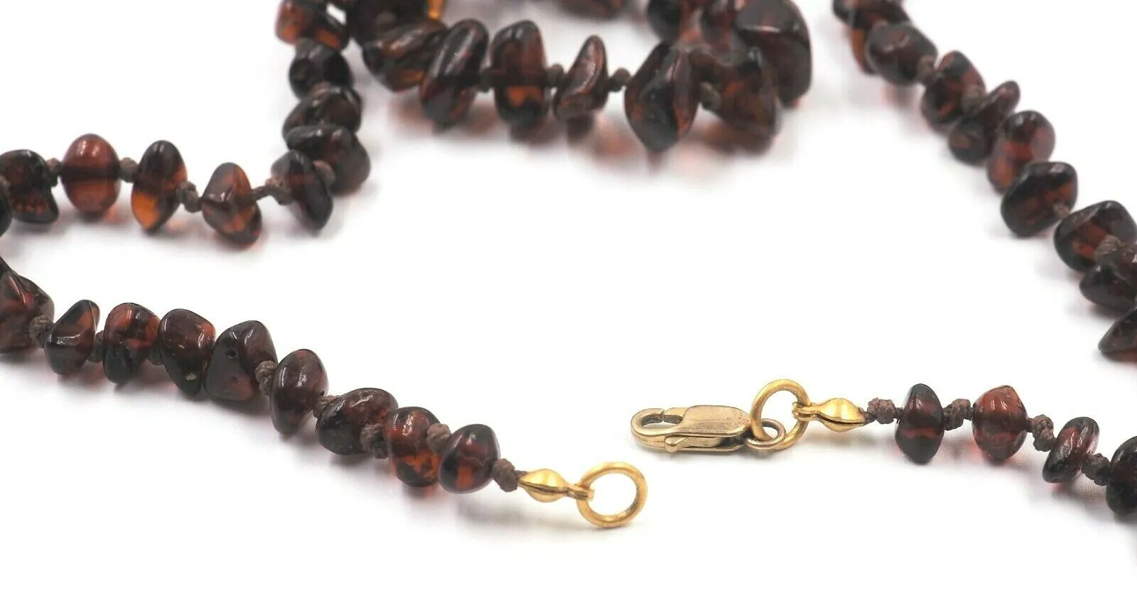 Polished Amber Hand Knotted Bead Necklace