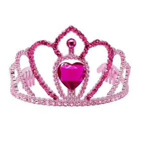 Princess Rose Crown with Heart Gemstone & Glitter