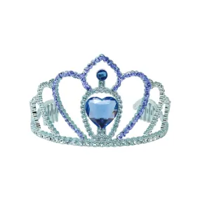 Princess Sapphire Crown with Heart Gemstone & Glitter