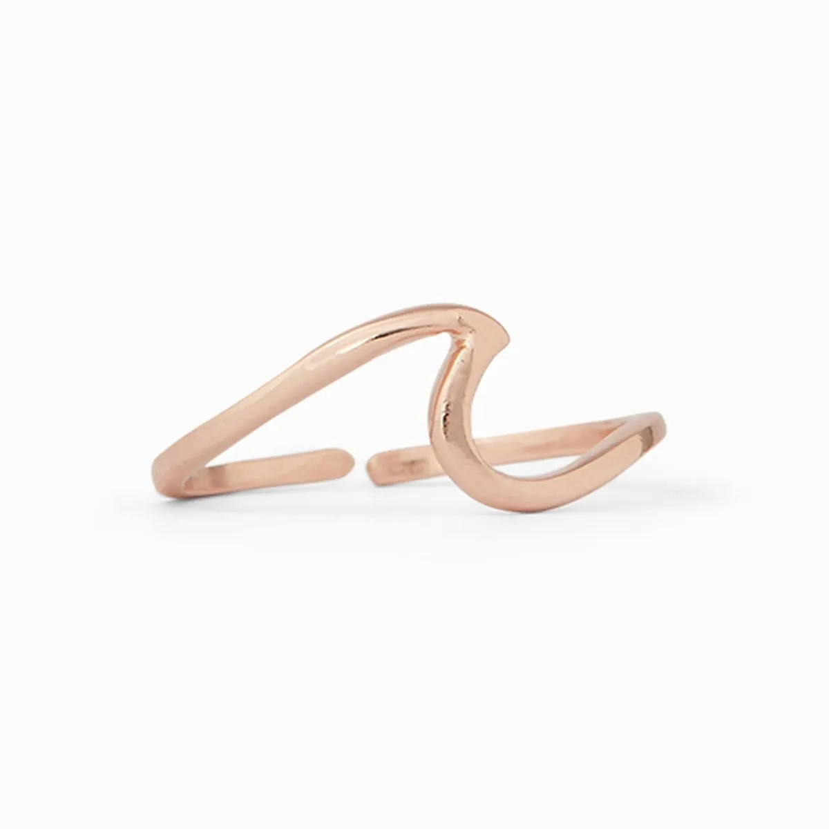 PURA VIDA WAVE TOE RING ROSE GOLD NEW!