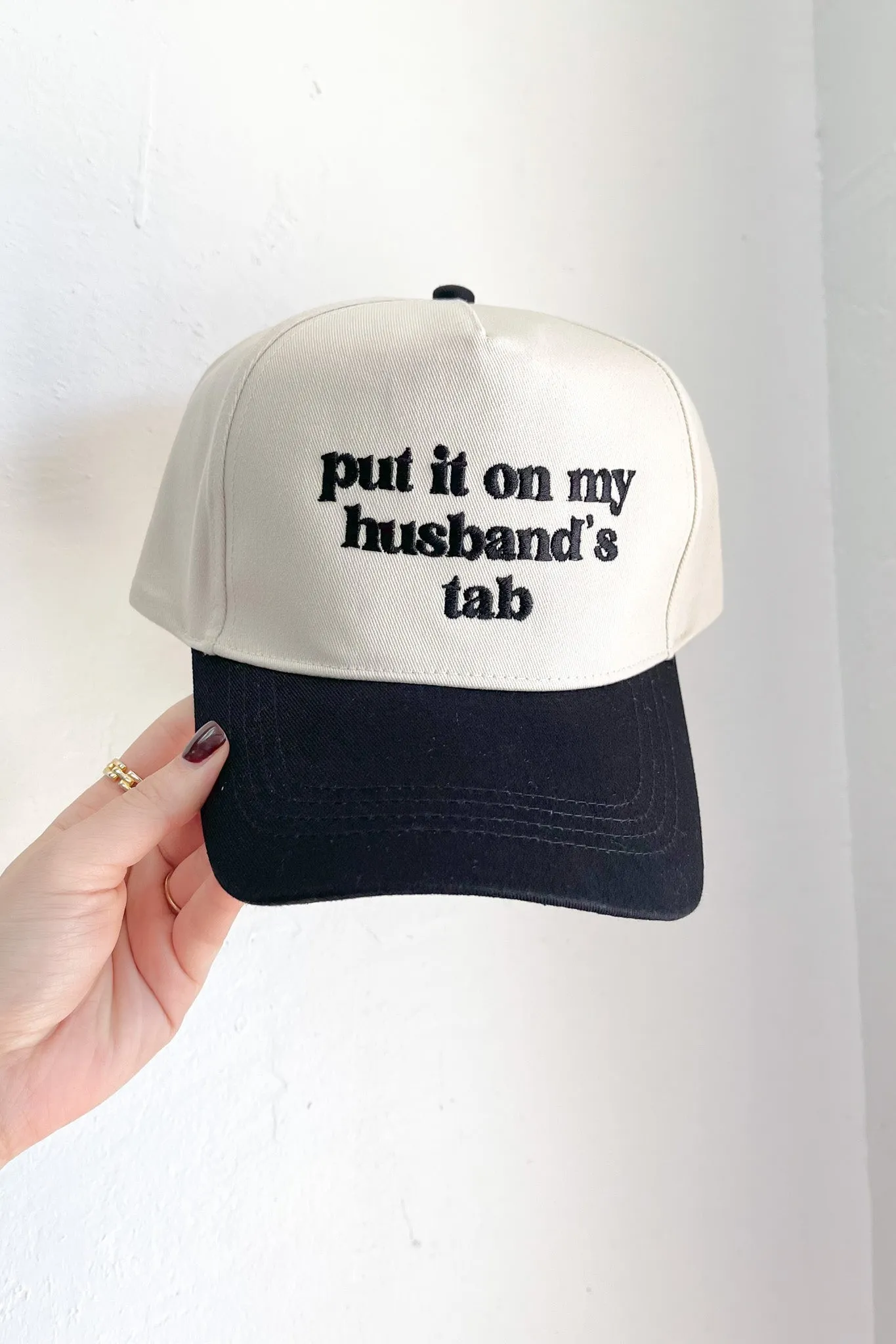 Put it on my Husbands Tab Hat