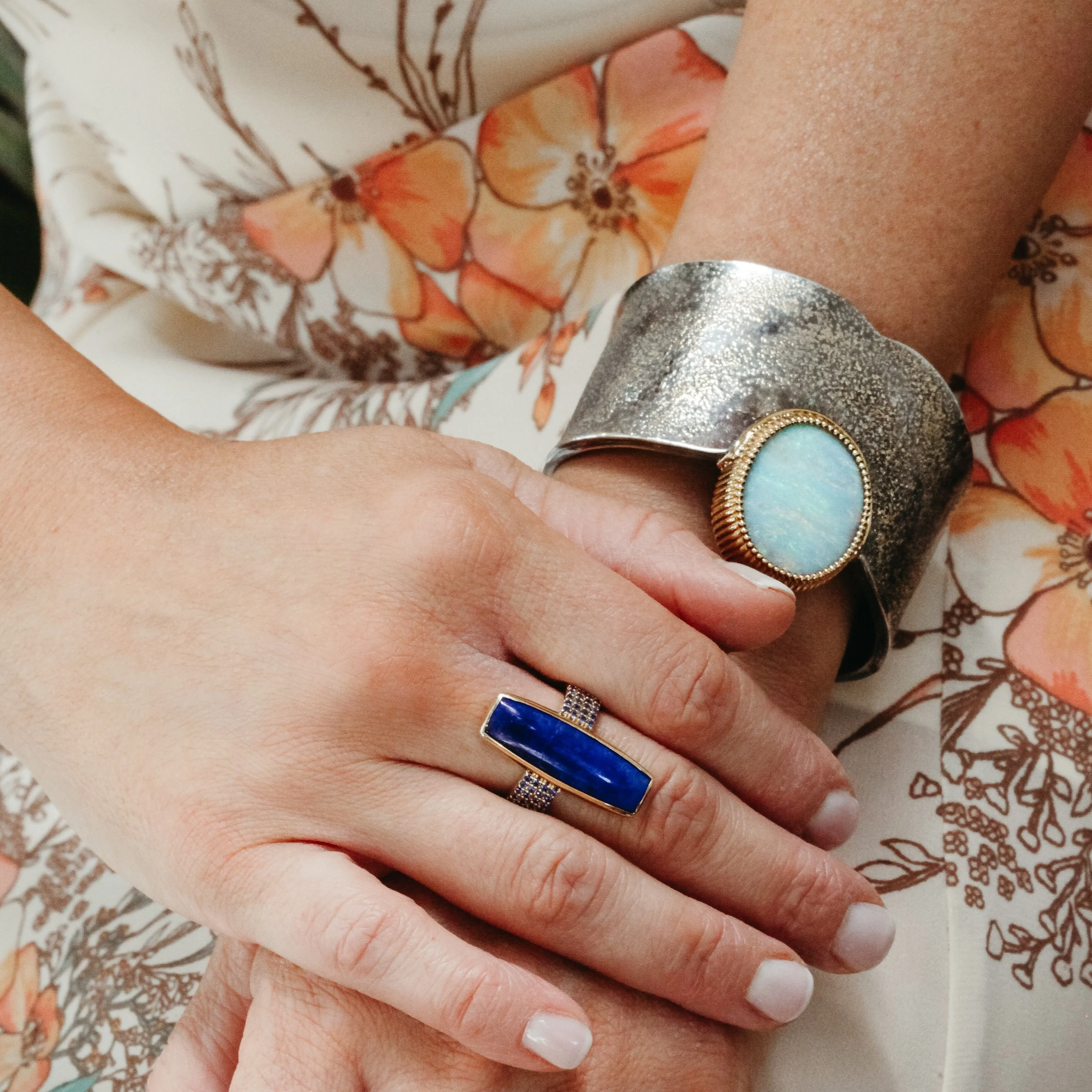 "Over the Rainbow" Opal Cuff