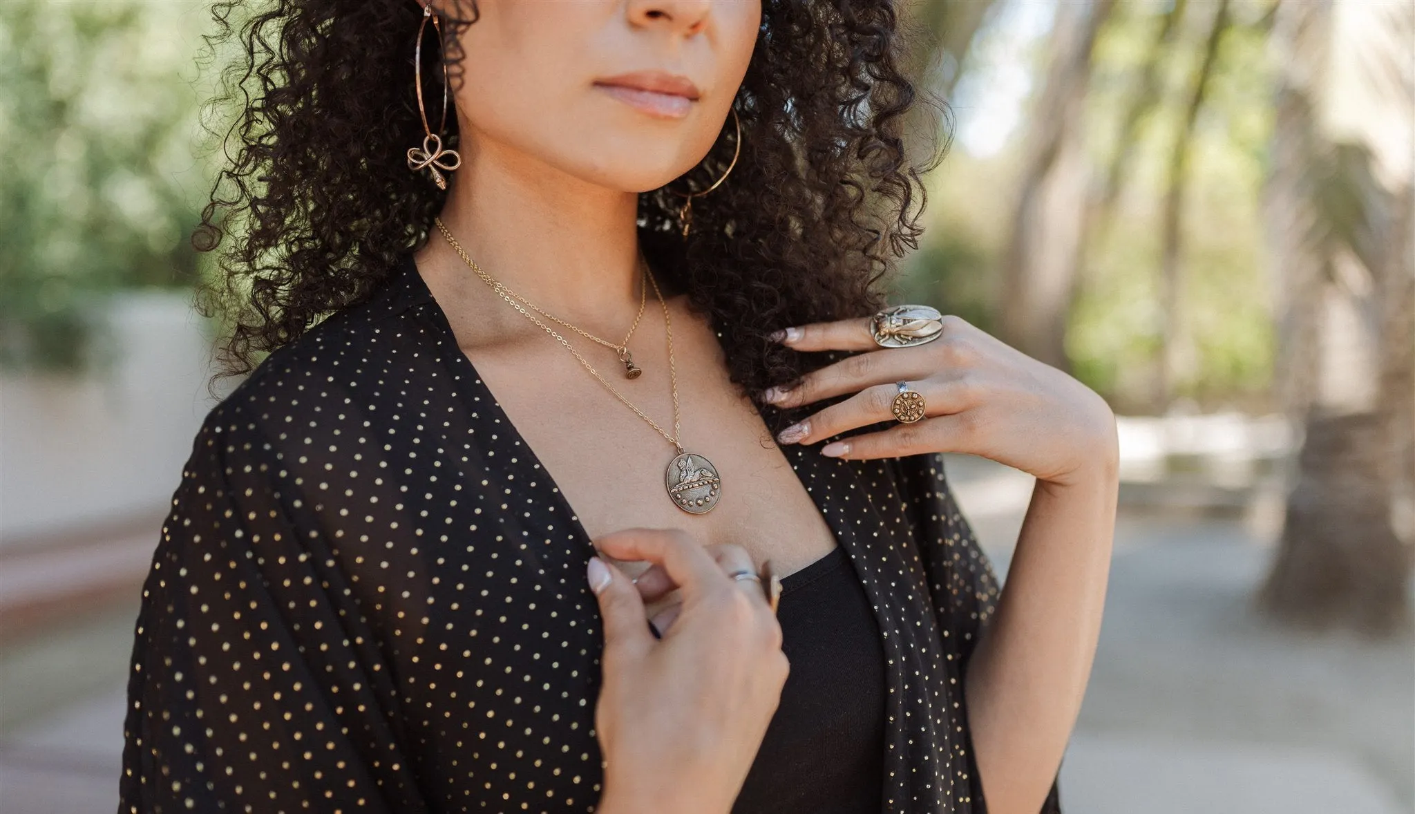 RADIANCE Necklace with Blue Sapphire - SILVER