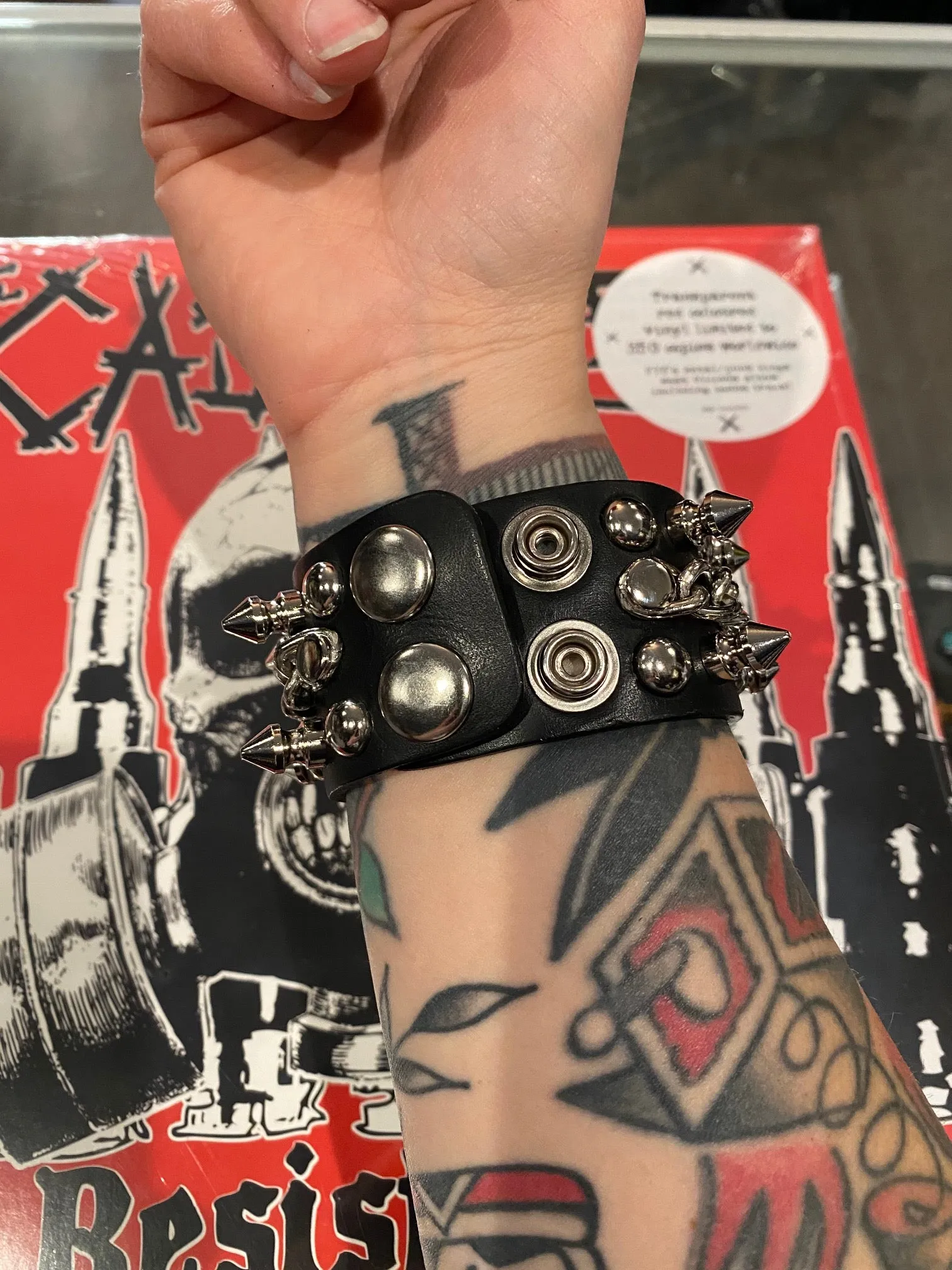 Raise Hell Spikes & Chains Wristband