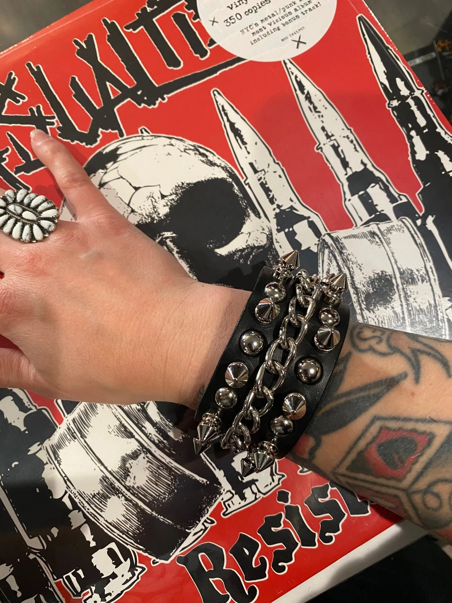 Raise Hell Spikes & Chains Wristband