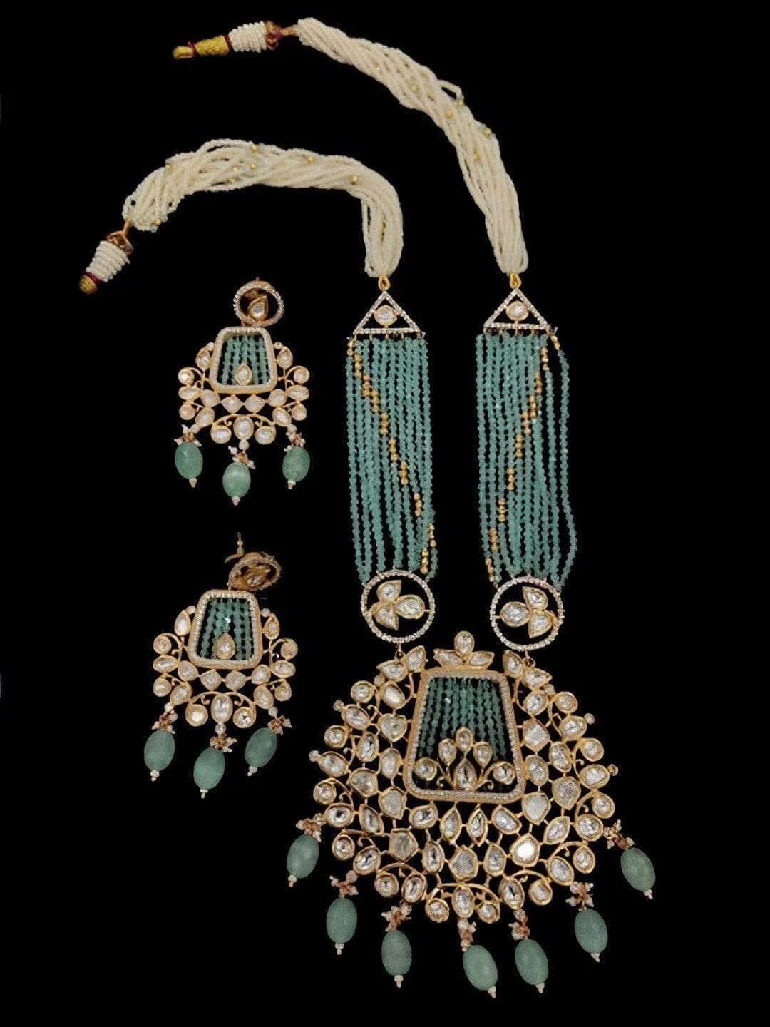 Real Kundan Long Necklace Set