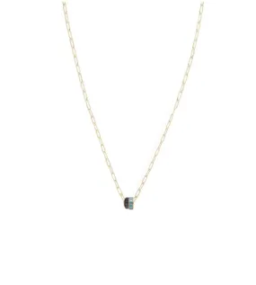 Reverie & Baguette Blue Sapphire : Heart Beat Super Fine Clip Chain Necklace