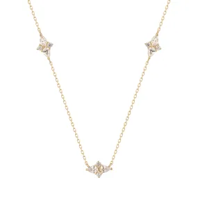 RION x Buddha Jewelry Elysian Gold Necklace - White Sapphire