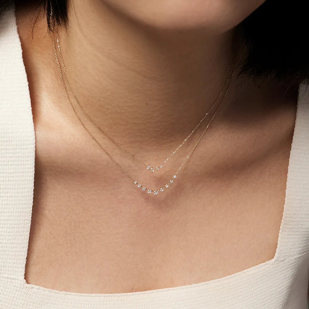 ROSAMUND | Rose Cut White Sapphire Necklace