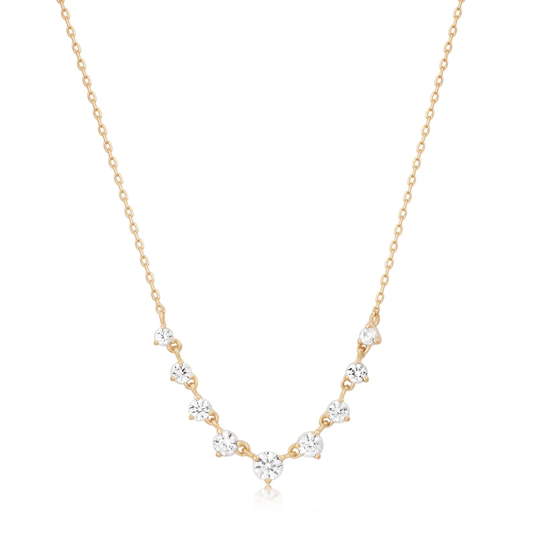 ROSAMUND | Rose Cut White Sapphire Necklace