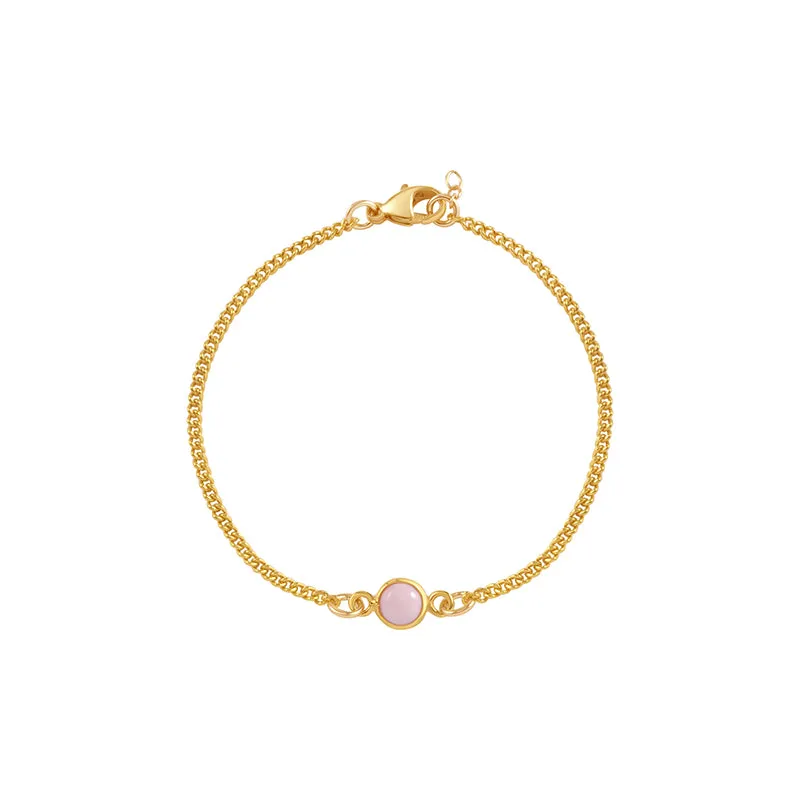 ROUND PINK OPAL BRACELET