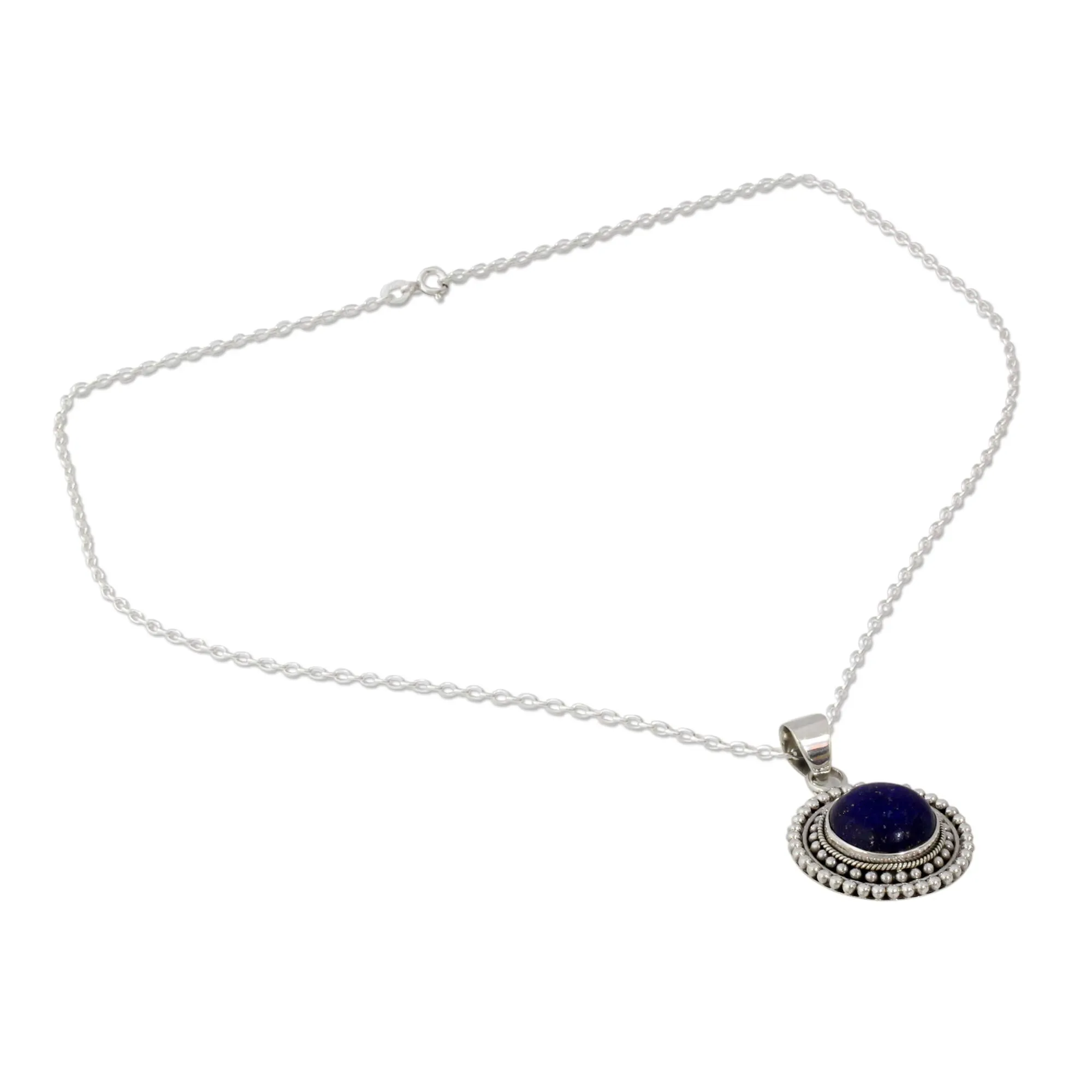 Royal Sunset Lapis Lazuli Pendant Necklace