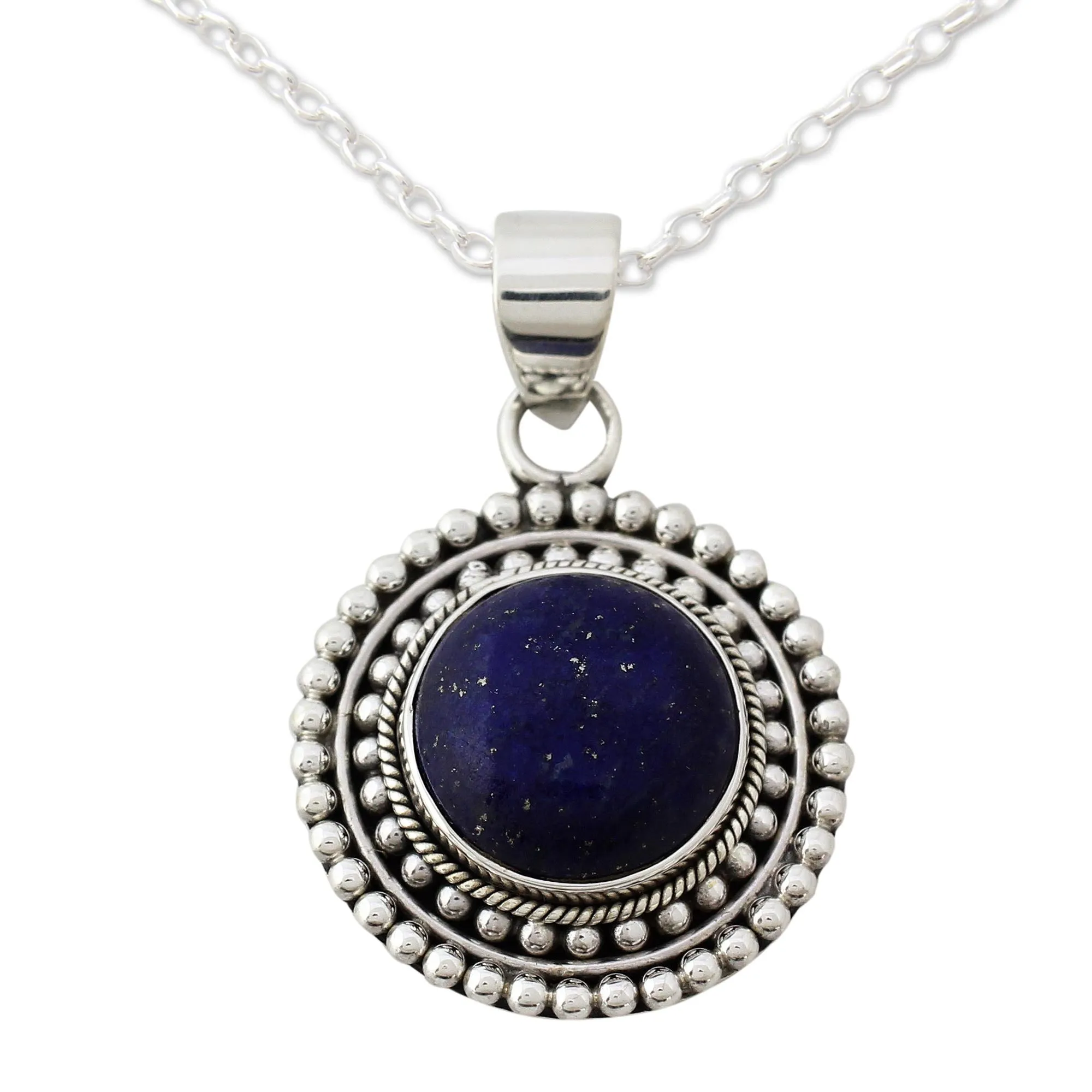 Royal Sunset Lapis Lazuli Pendant Necklace