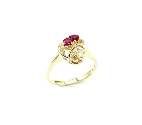 Ruby Ring with Diamond Accents