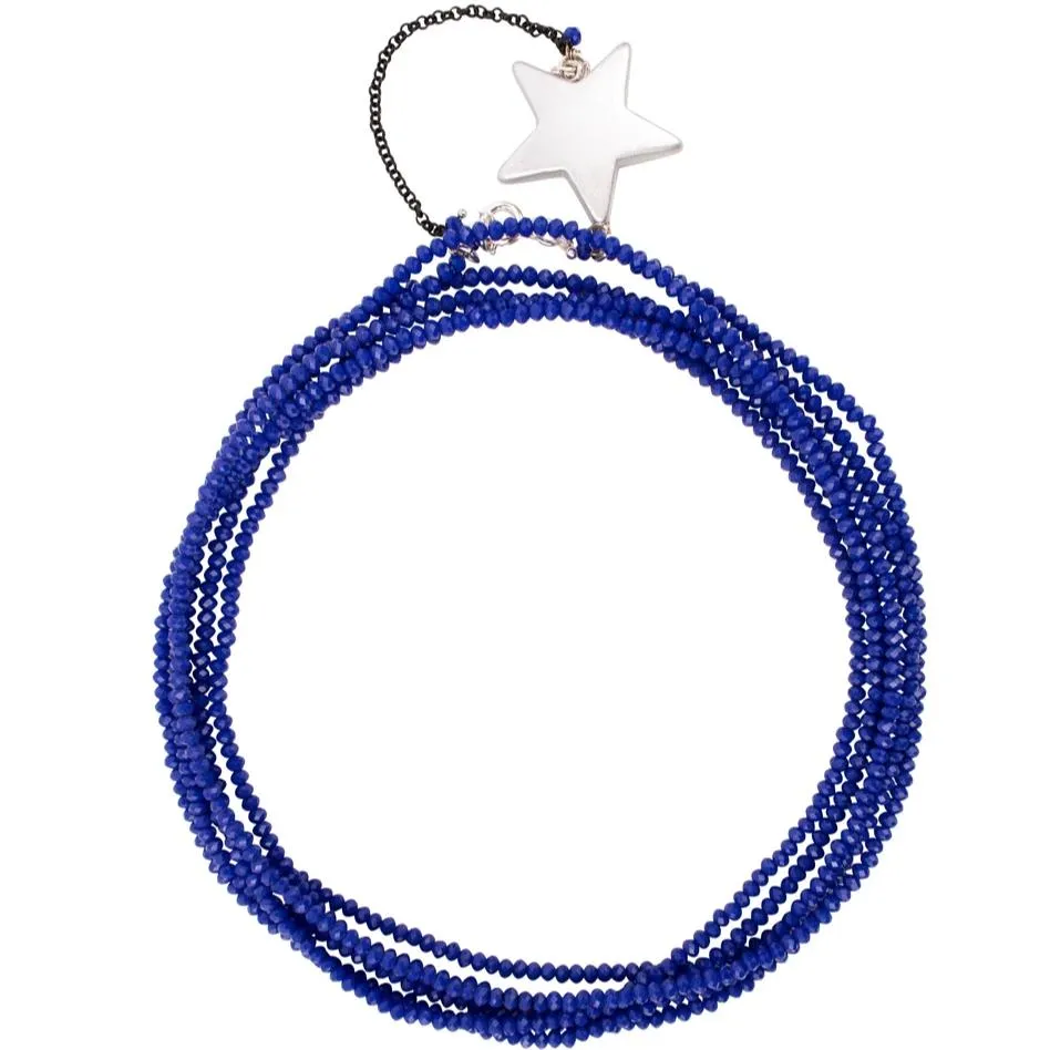 Sailor Blue Wrap Necklace