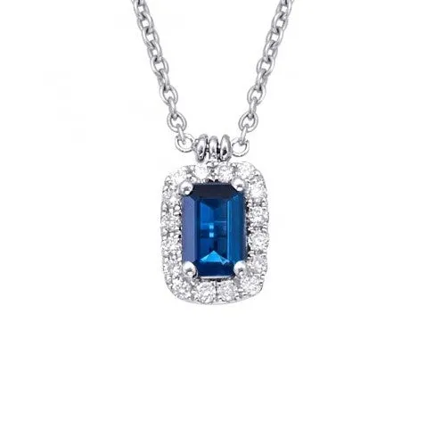 Sapphire and Diamond Necklace