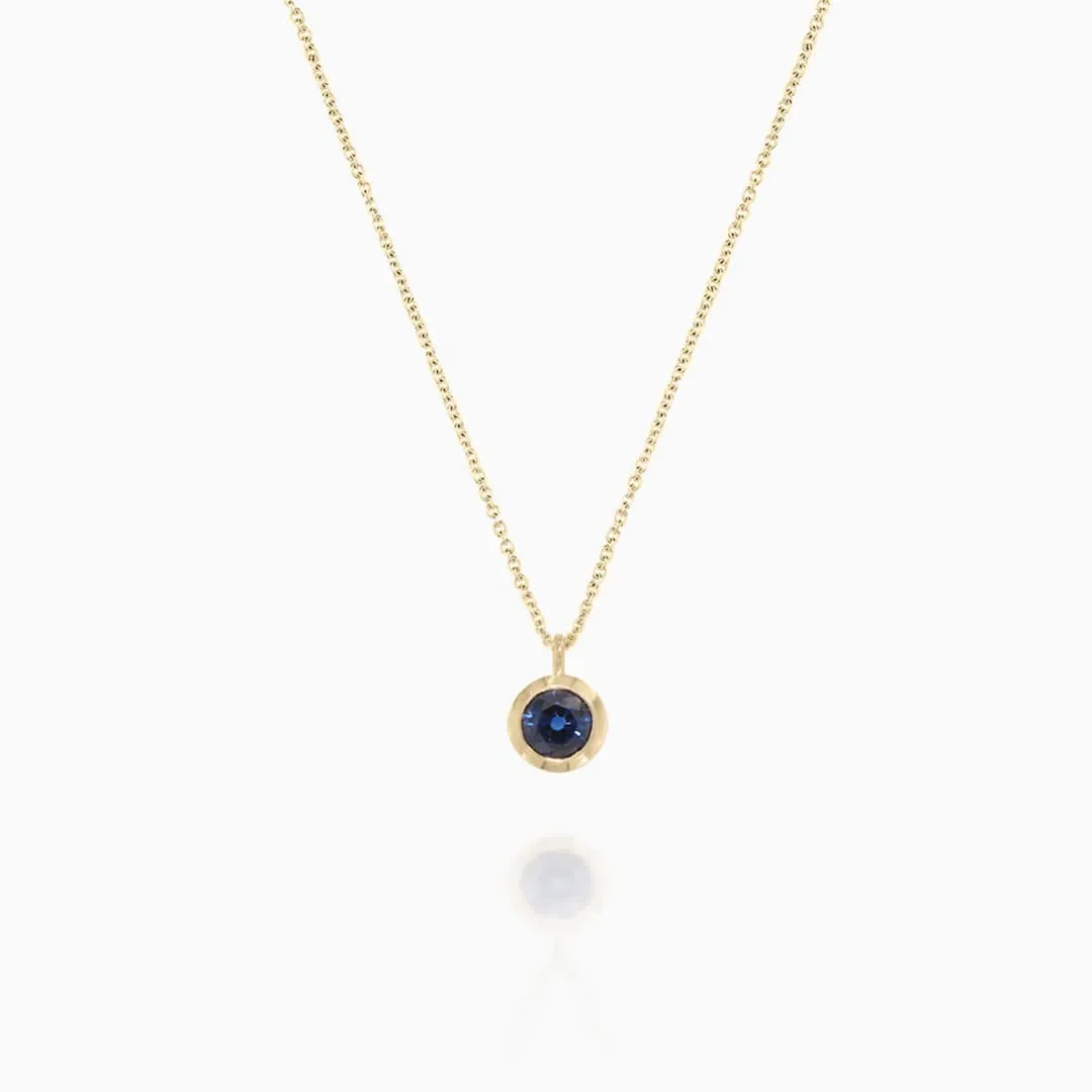 Sapphire Bezel Pendant