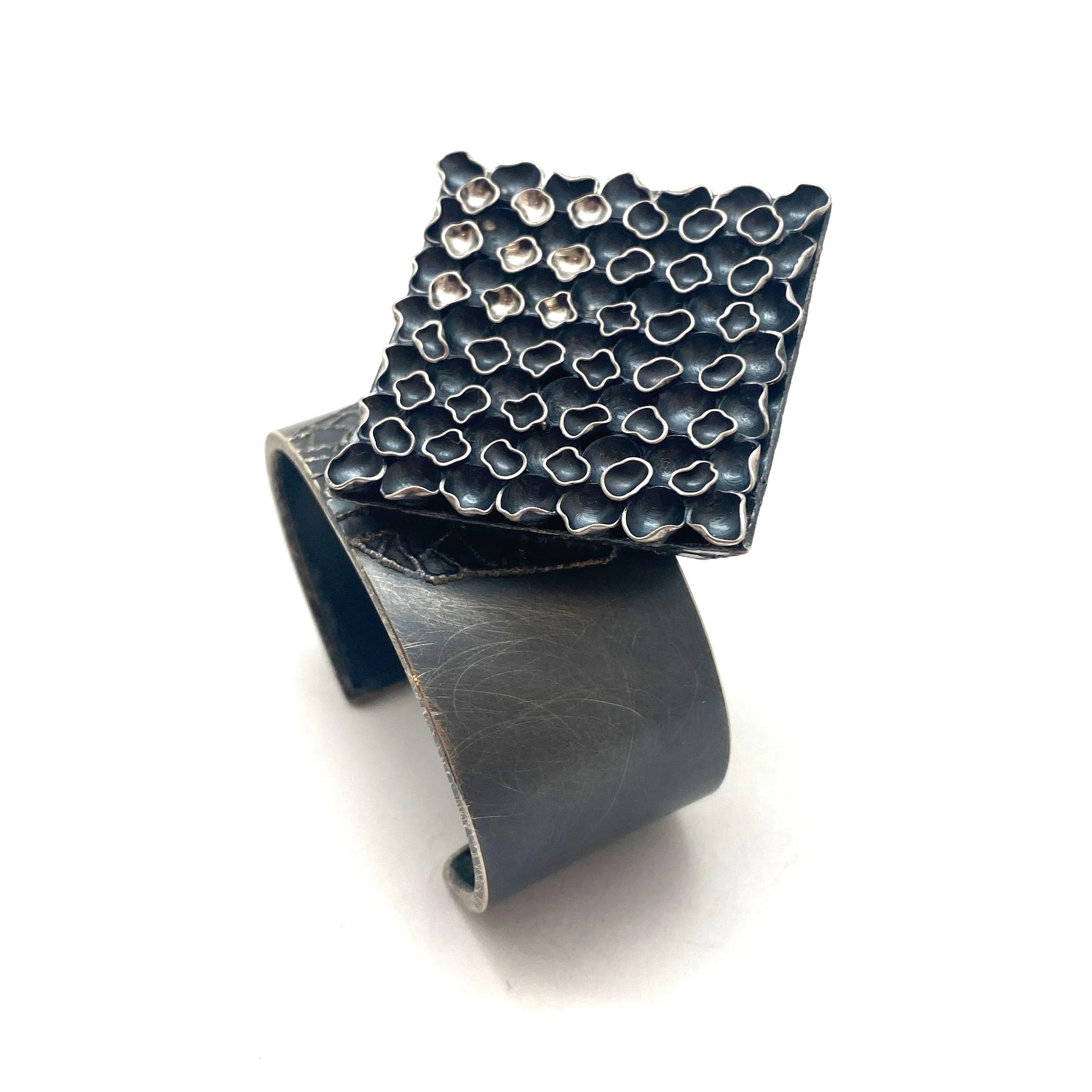 Sculptural Silver Cuff