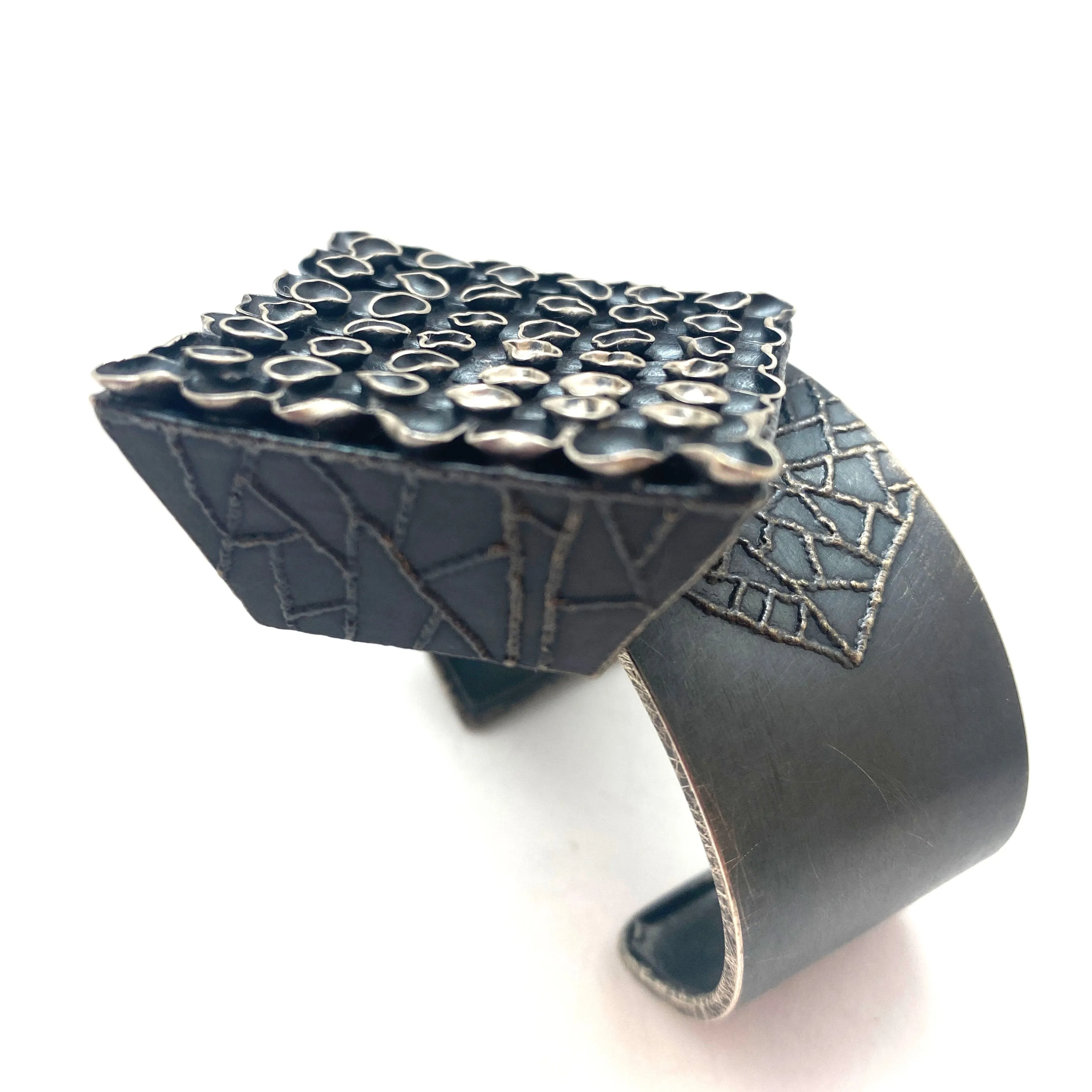 Sculptural Silver Cuff